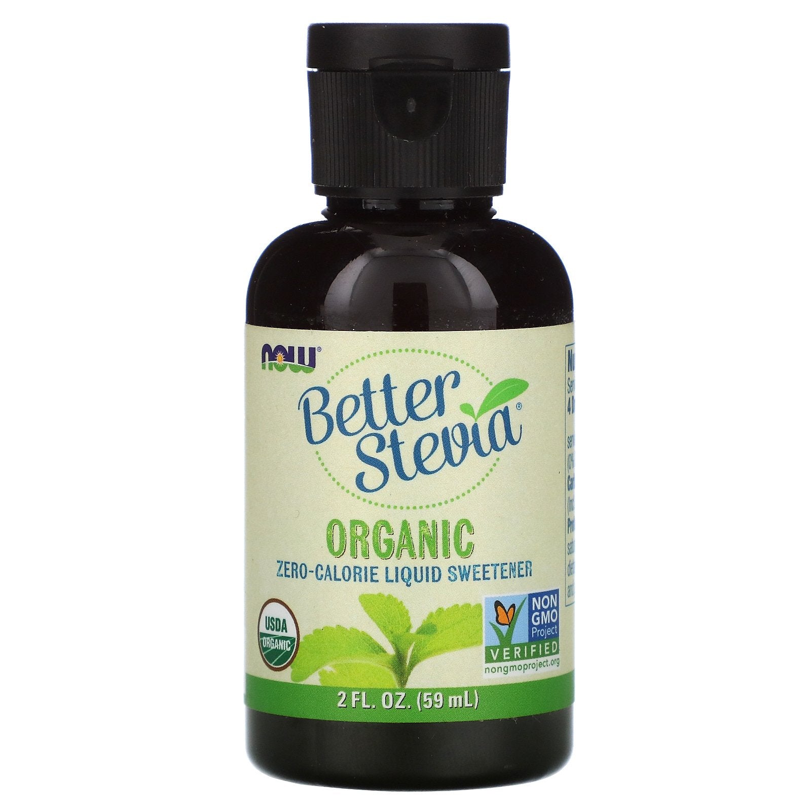 Now Foods, Organic Better Stevia, Zero-Calorie Liquid Sweetener, 2 fl oz (59 ml)