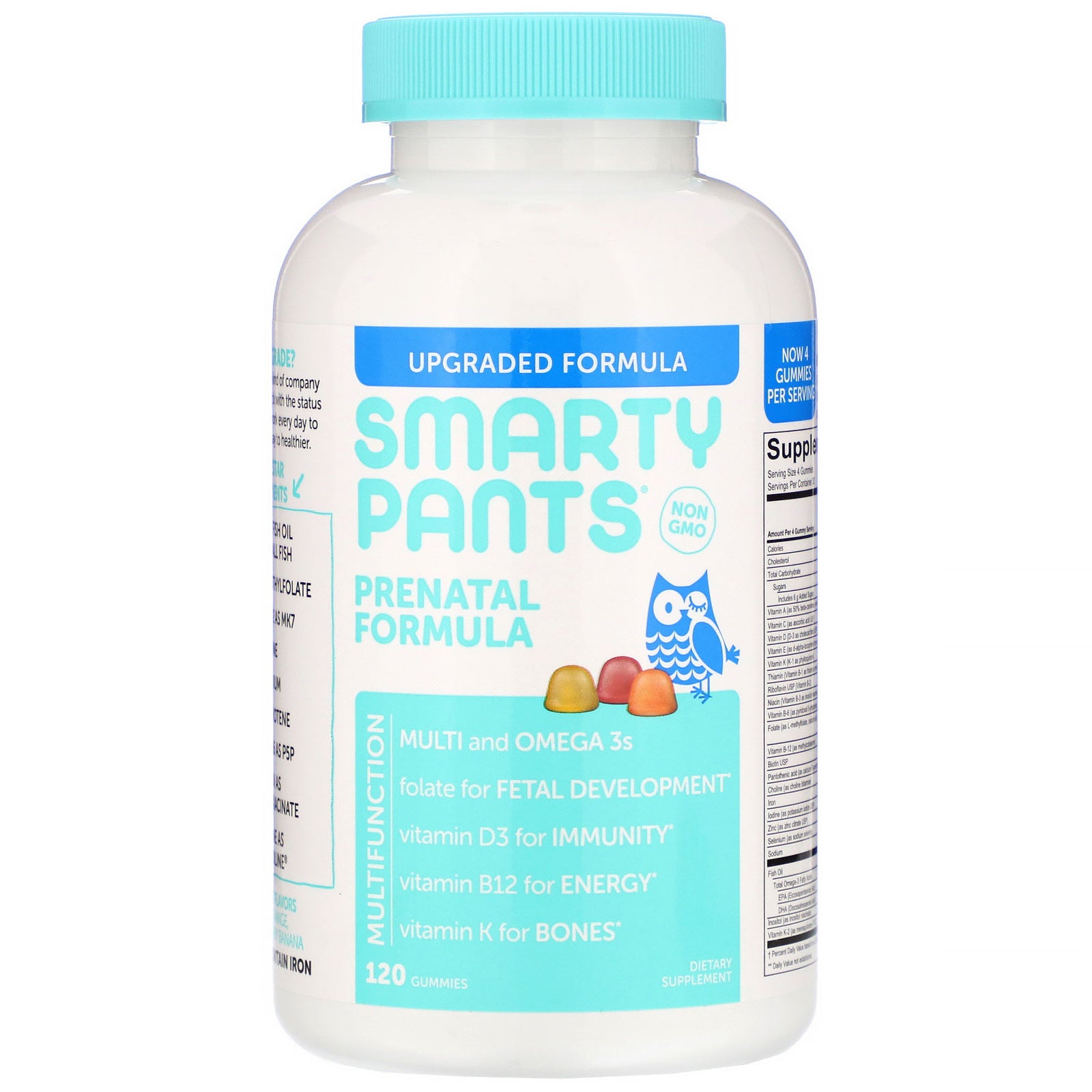 SmartyPants, Prenatal Formula, Lemon, Orange, and Strawberry Banana, 120 Gummies