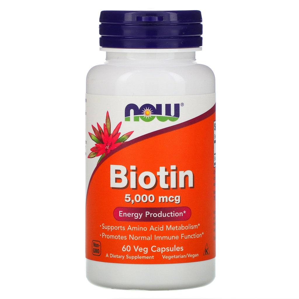 Now Foods, Biotin, 5,000 mcg, 60 Veg Capsules