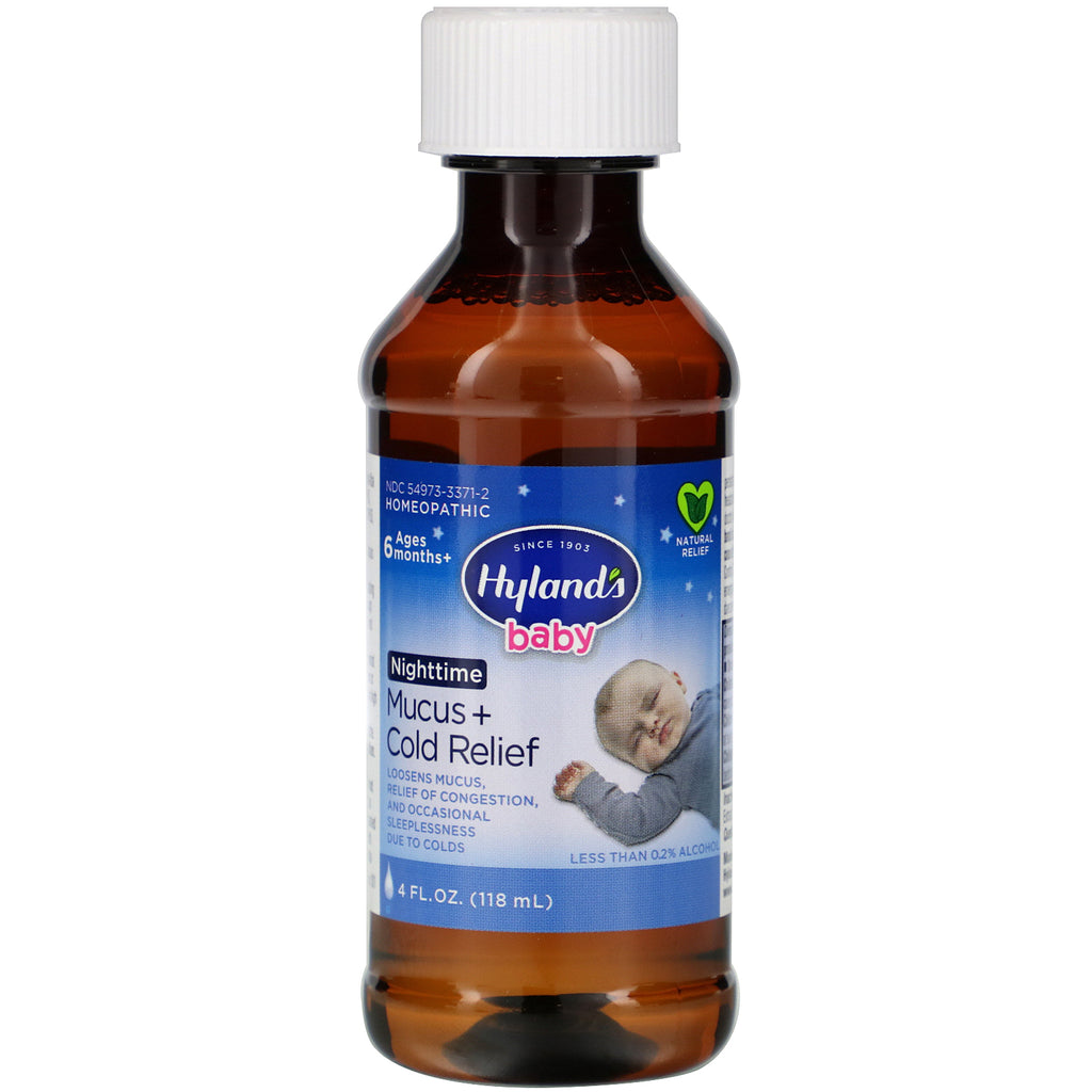 Hyland's, Baby, Nighttime Mucus + Cold Relief, Ages 6 Months+, 4 fl oz (118 ml)