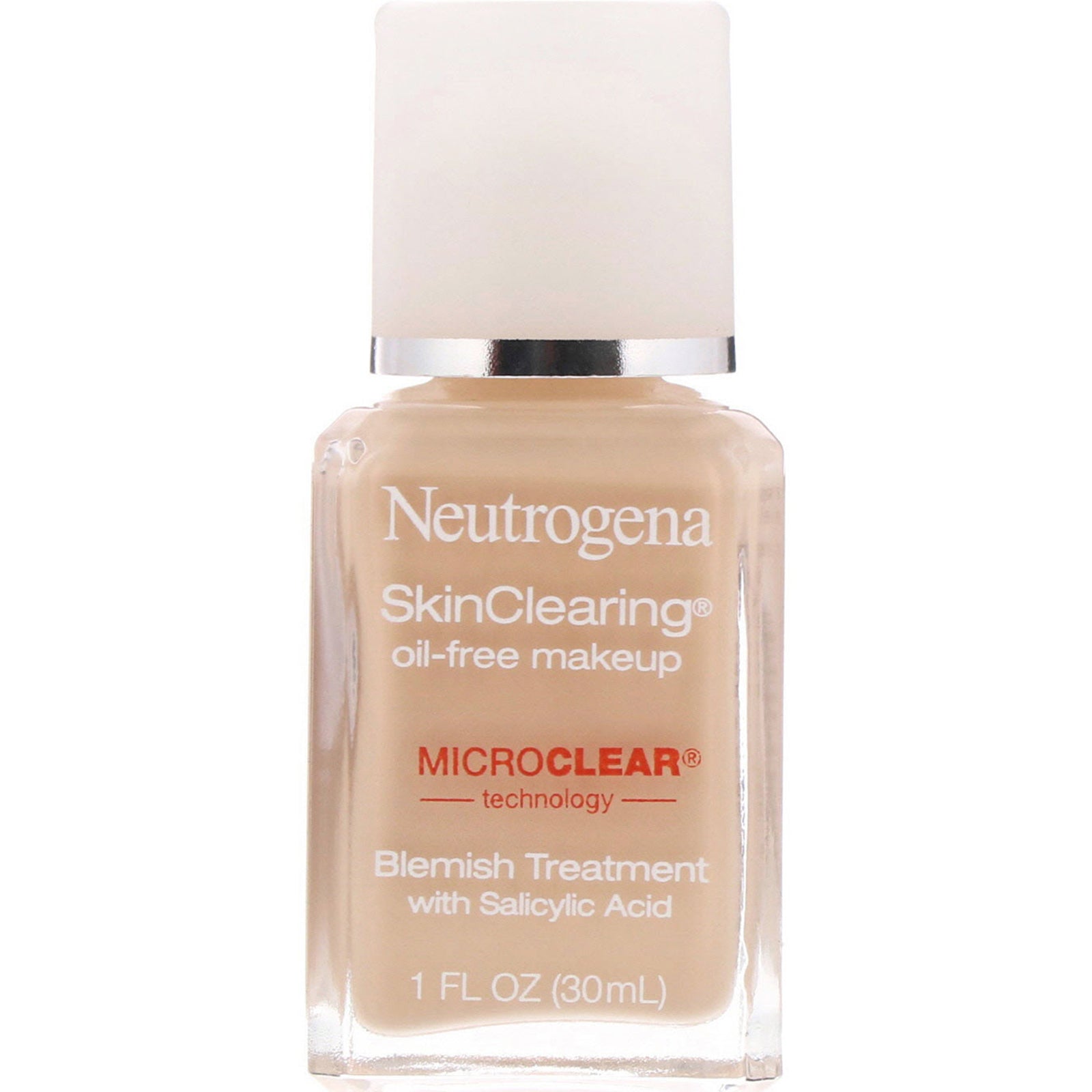 Neutrogena, SkinClearing Oil-Free Makeup, Classic Ivory 10, 1 fl oz (30 ml)