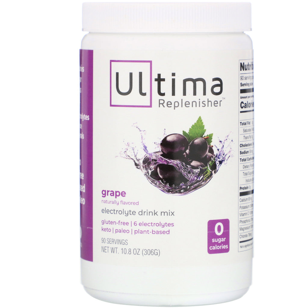 Ultima Replenisher, Electrolyte Drink Mix, Grape, 10.8 oz (306 g)