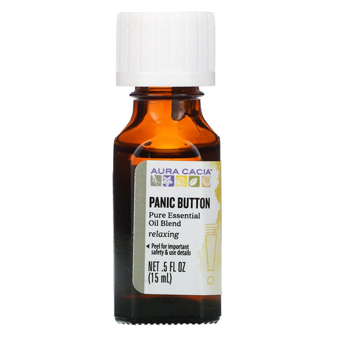 Aura Cacia, Pure Essential Oil Blend, Panic Button, .5 fl oz (15 ml)