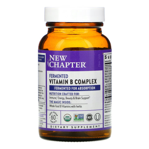 New Chapter, Fermented Vitamin B Complex, 60 Vegan Tablets