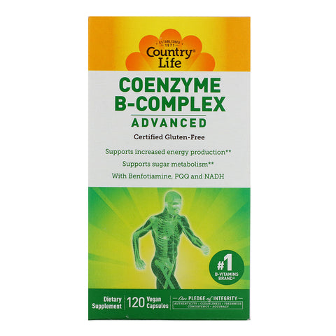 Country Life, Coenzyme B-Complex, Advanced, 120 Vegan Capsules