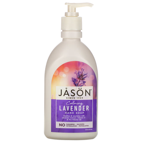 Jason Natural, Hand Soap, Calming Lavender, 16 fl oz (473 ml)