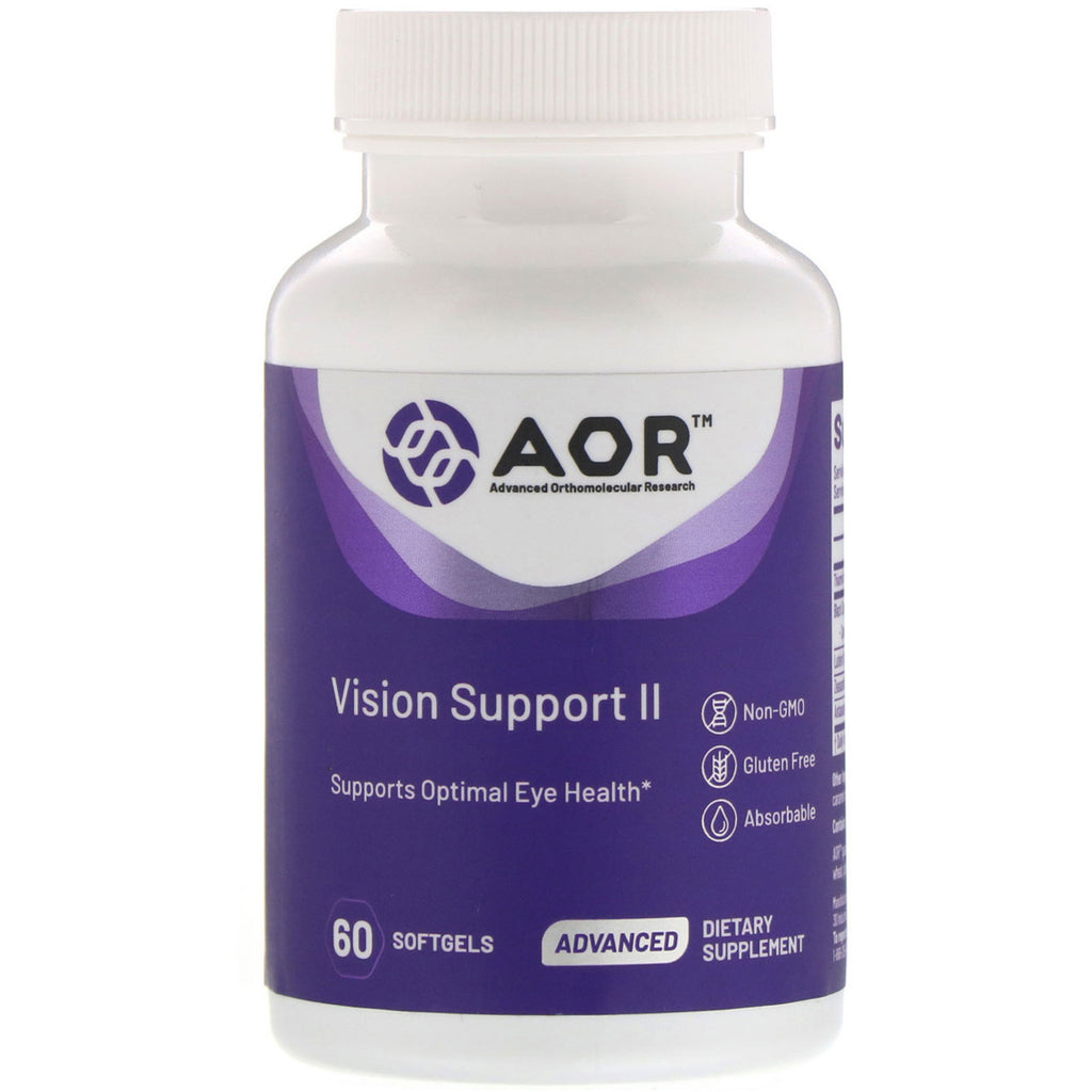 Advanced Orthomolecular Research AOR, Vision Support II, 60 Softgels