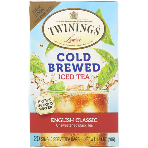 Twinings, Cold Brewed Iced Tea, English Classic, 20 Tea Bags, 1.41 oz (40 g)
