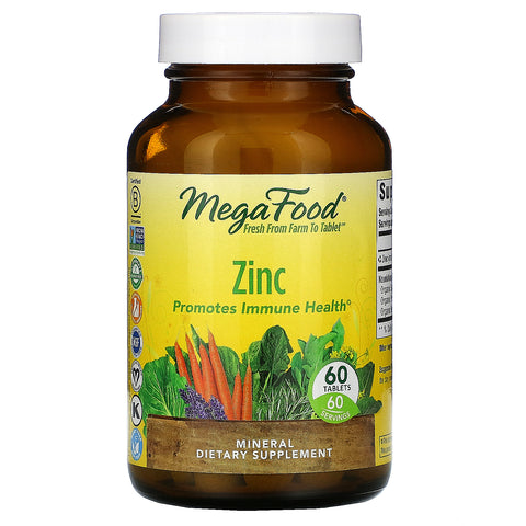 MegaFood, Zinc, 60 Tablets