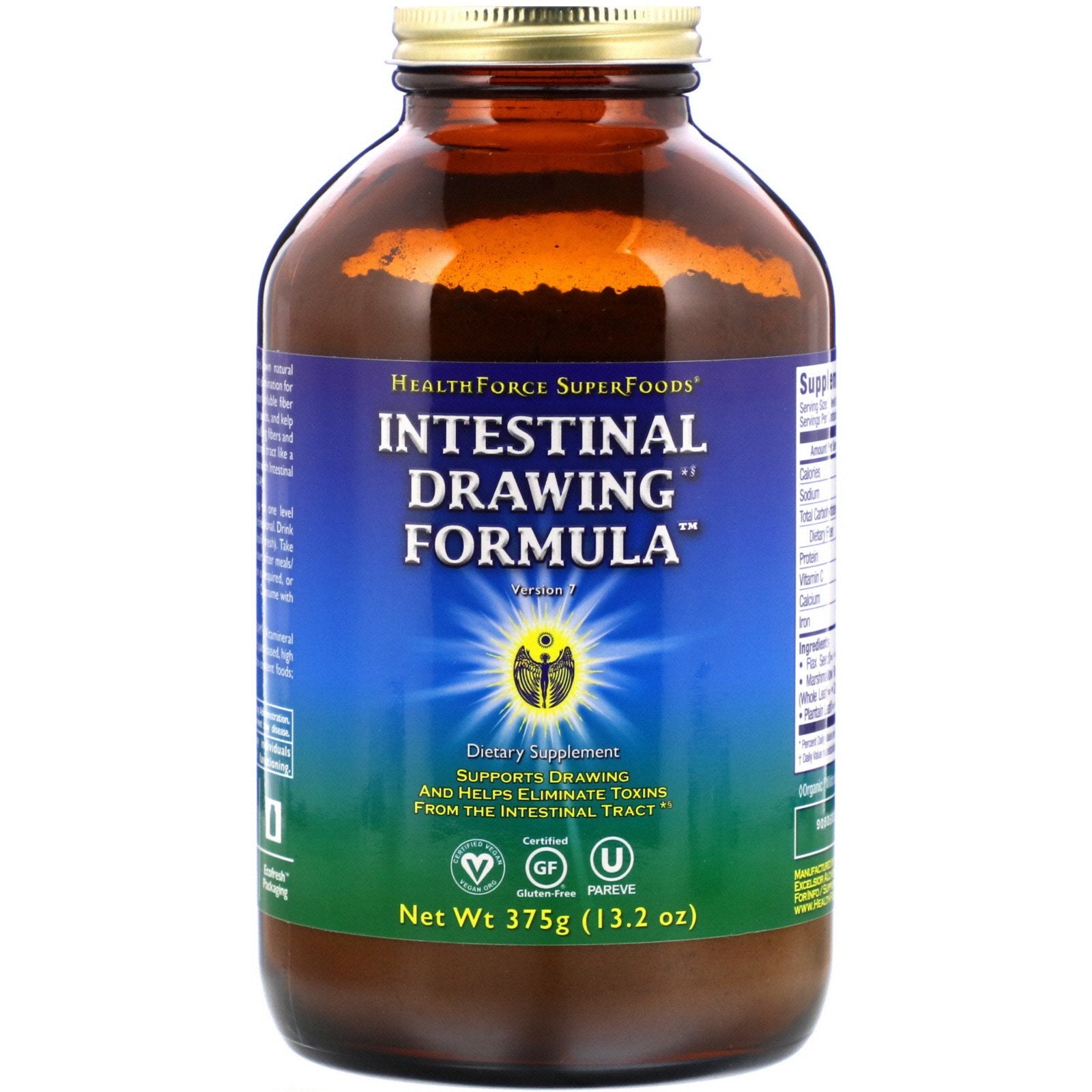 HealthForce Superfoods, Intestinal Drawing Formula, Powder, 13.2 oz (375 g)