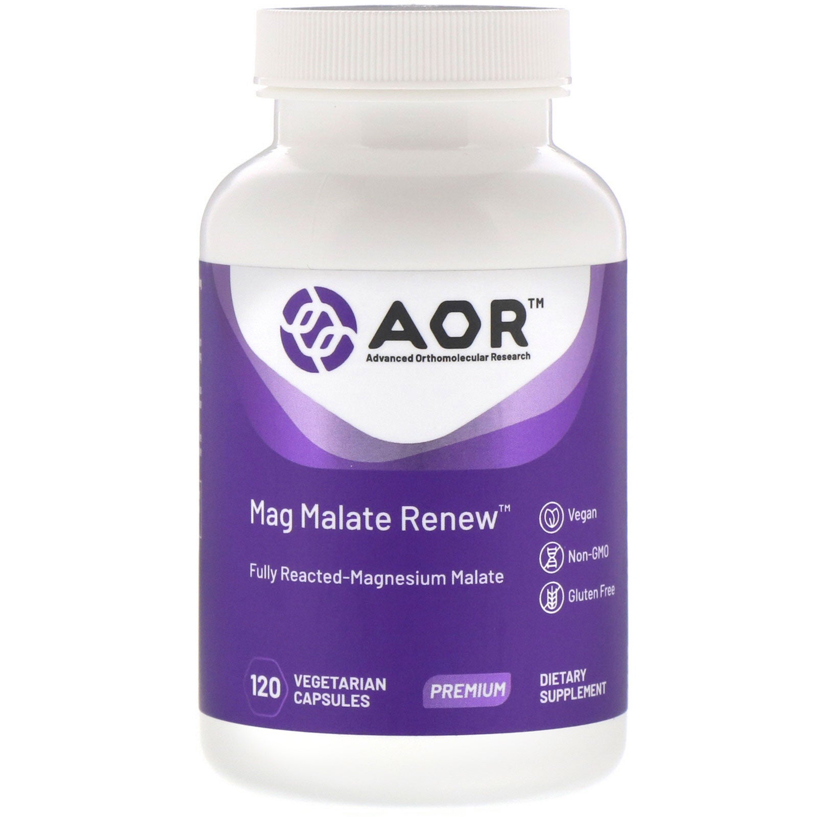 Advanced Orthomolecular Research AOR, Mag Malate Renew, 120 Vegetarian Capsules