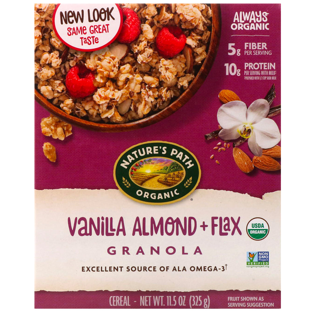 Nature's Path, Organic, Vanilla Almond + Flax Granola Cereal, 11.5 oz (325 g)