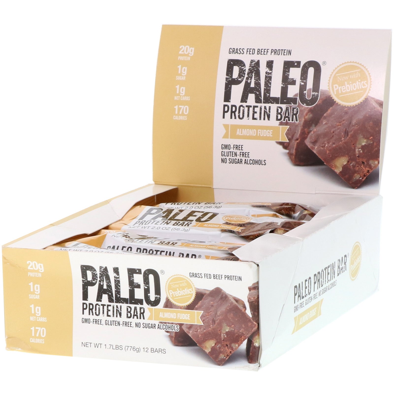 Julian Bakery, PALEO Protein Bar, Almond Fudge, 12 Bars, 2.0 oz (56.3 g) Each