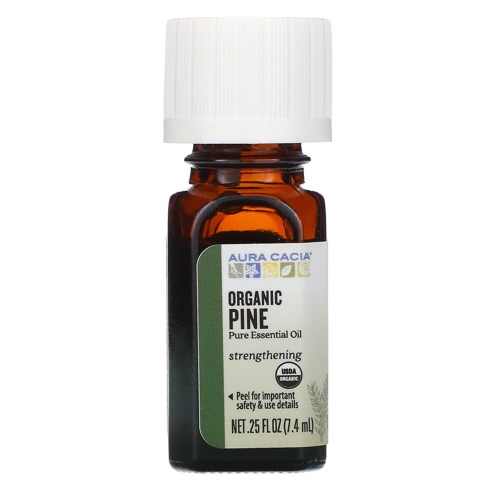 Aura Cacia, Pure Essential Oil, Organic Pine, .25 fl oz (7.4 ml)