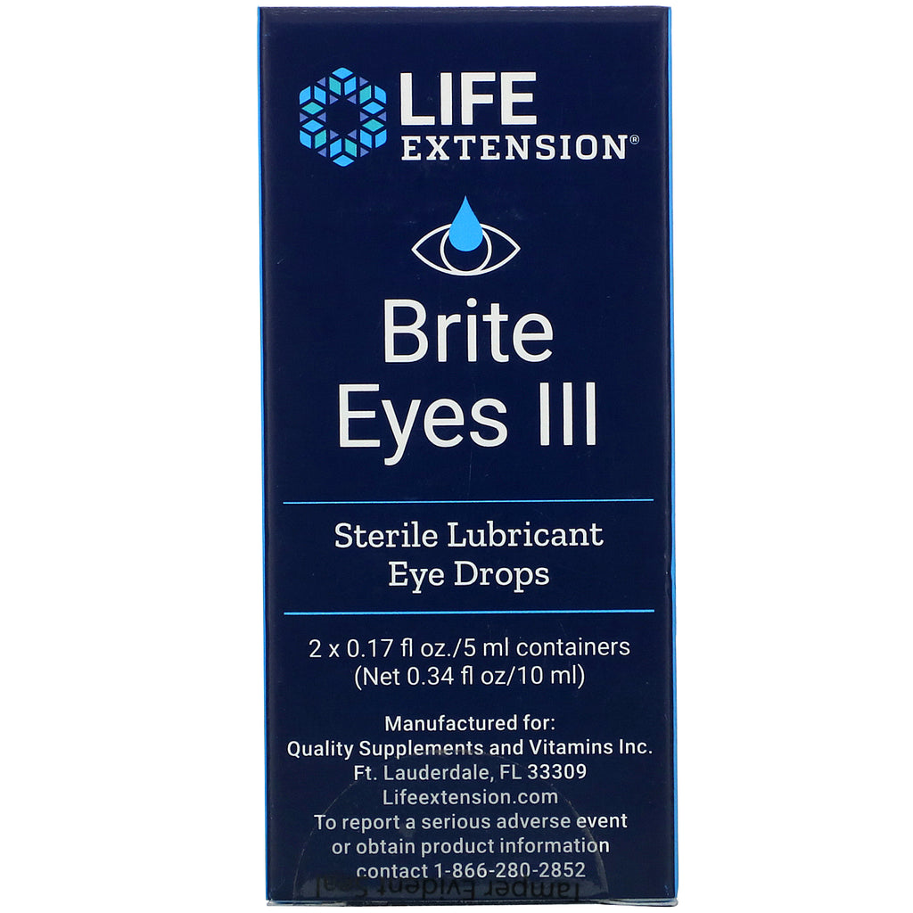 Life Extension, Brite Eyes III, 2 Vials, 0.17 fl oz. (5 ml) Each