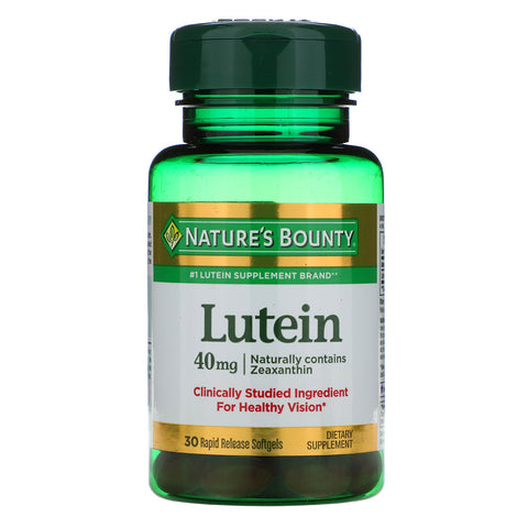 Nature's Bounty, Lutein, 40 mg, 30 Rapid Release Softgels