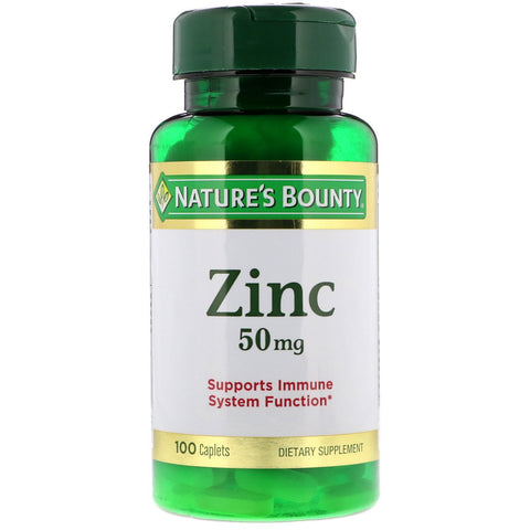 Nature's Bounty, Zinc, 50 mg, 100 Caplets