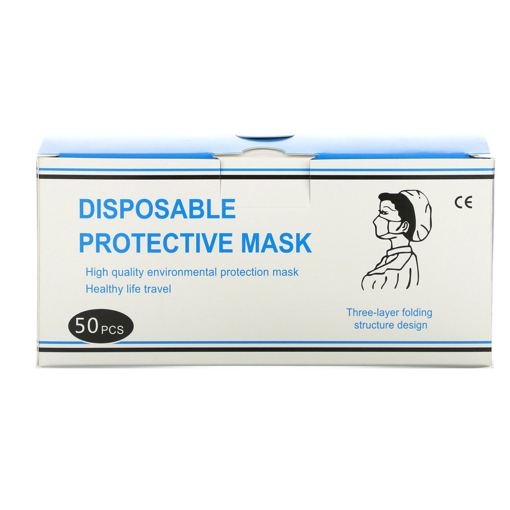 Luseta Beauty, Disposable Protection Face Mask, 50 Pack