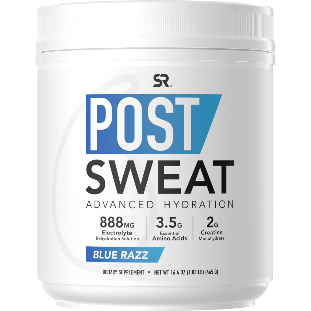 Sports Research, Post-Sweat Advanced Hydration, Blue Razz, 16.4 oz (465 g)