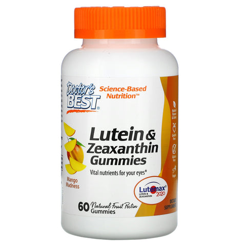 Doctor's Best, Lutein & Zeaxanthin Gummies, Mango Madness, 60 Gummies