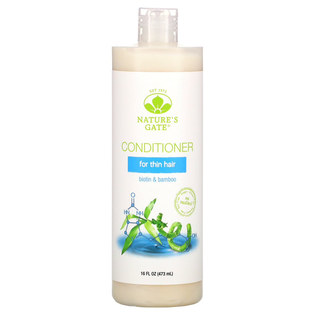 Nature's Gate, Biotin & Bamboo Conditioner for Thin Hair, 16 fl oz (473 ml)