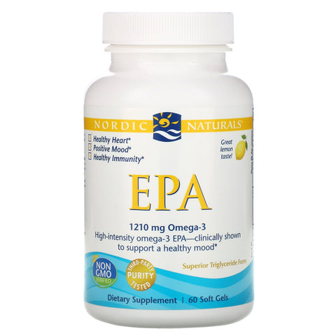 Nordic Naturals, EPA, Lemon, 1000 mg, 60 Soft Gels