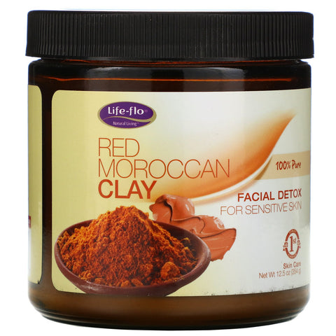 Life-flo, Red Moroccan Clay, Facial Detox, 12.5 oz (354 g)