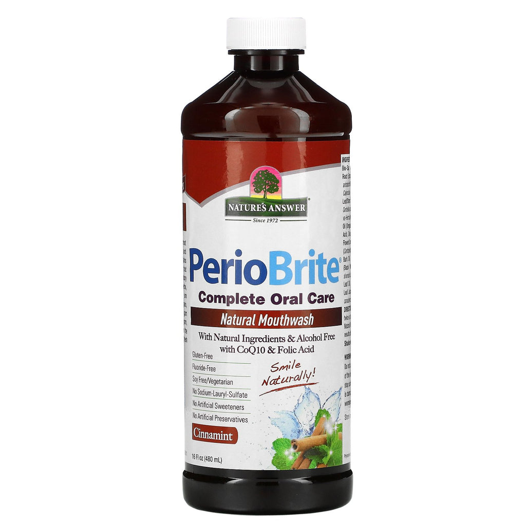 Nature's Answer, PerioBrite, Natural Mouthwash, Cinnamint, 16 fl oz (480 ml)