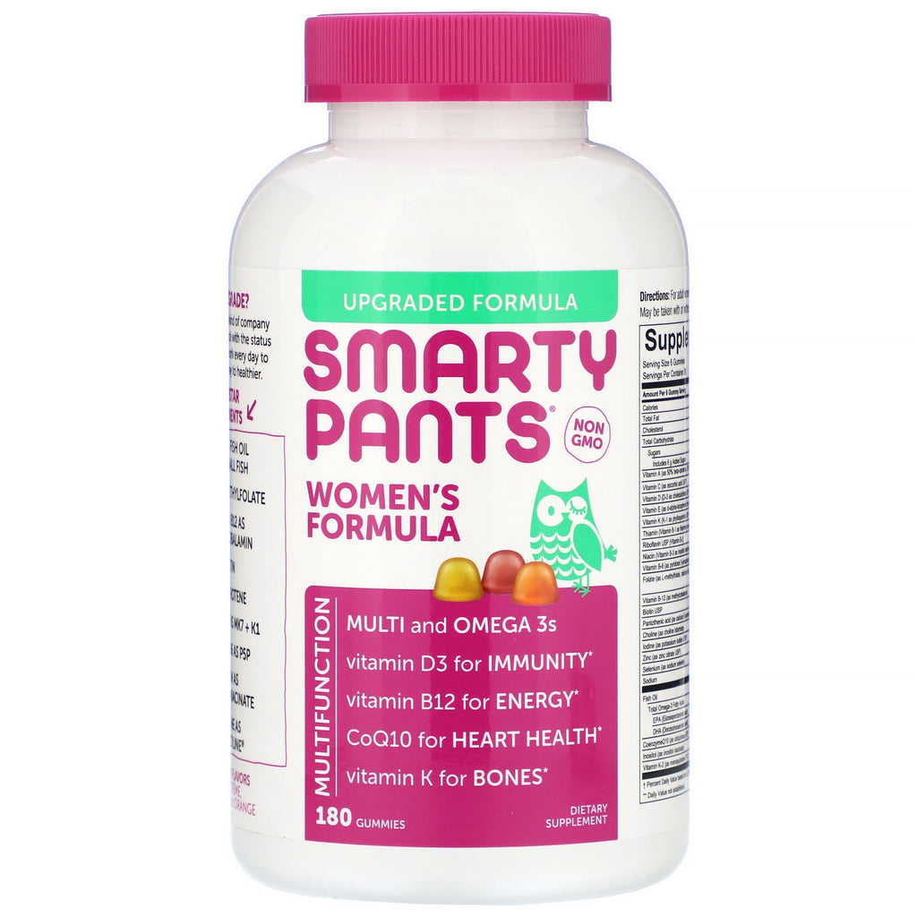 SmartyPants, Women's Formula, Lemon Creme, Blueberry, and Orange, 180 Gummies