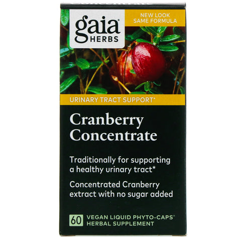 Gaia Herbs, Cranberry Concentrate, 60 Vegan Liquid Phyto-Caps