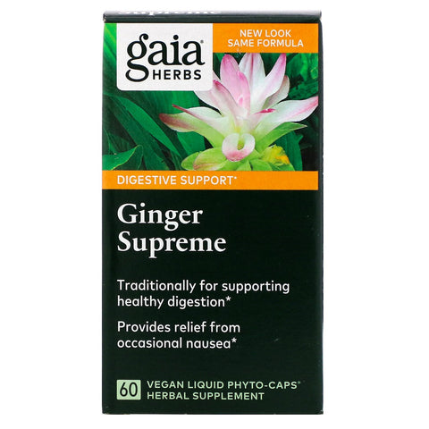 Gaia Herbs, Ginger Supreme, 60 Vegan Liquid Phyto-Caps