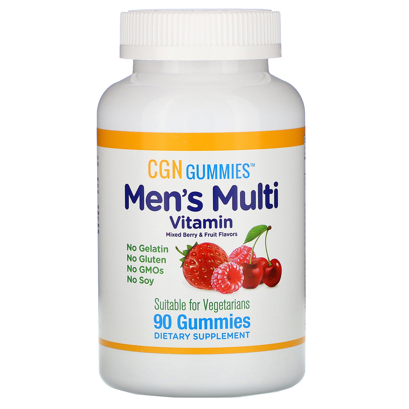 California Gold Nutrition, Men’s Multi Vitamin Gummies, No Gelatin, No Gluten, Mixed Berry and Fruit Flavor, 90 Gummies