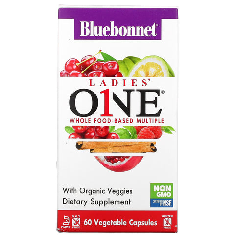 Bluebonnet Nutrition, Ladies' ONE, Whole Food-Based Multiple, 60 Vegetables Capsules