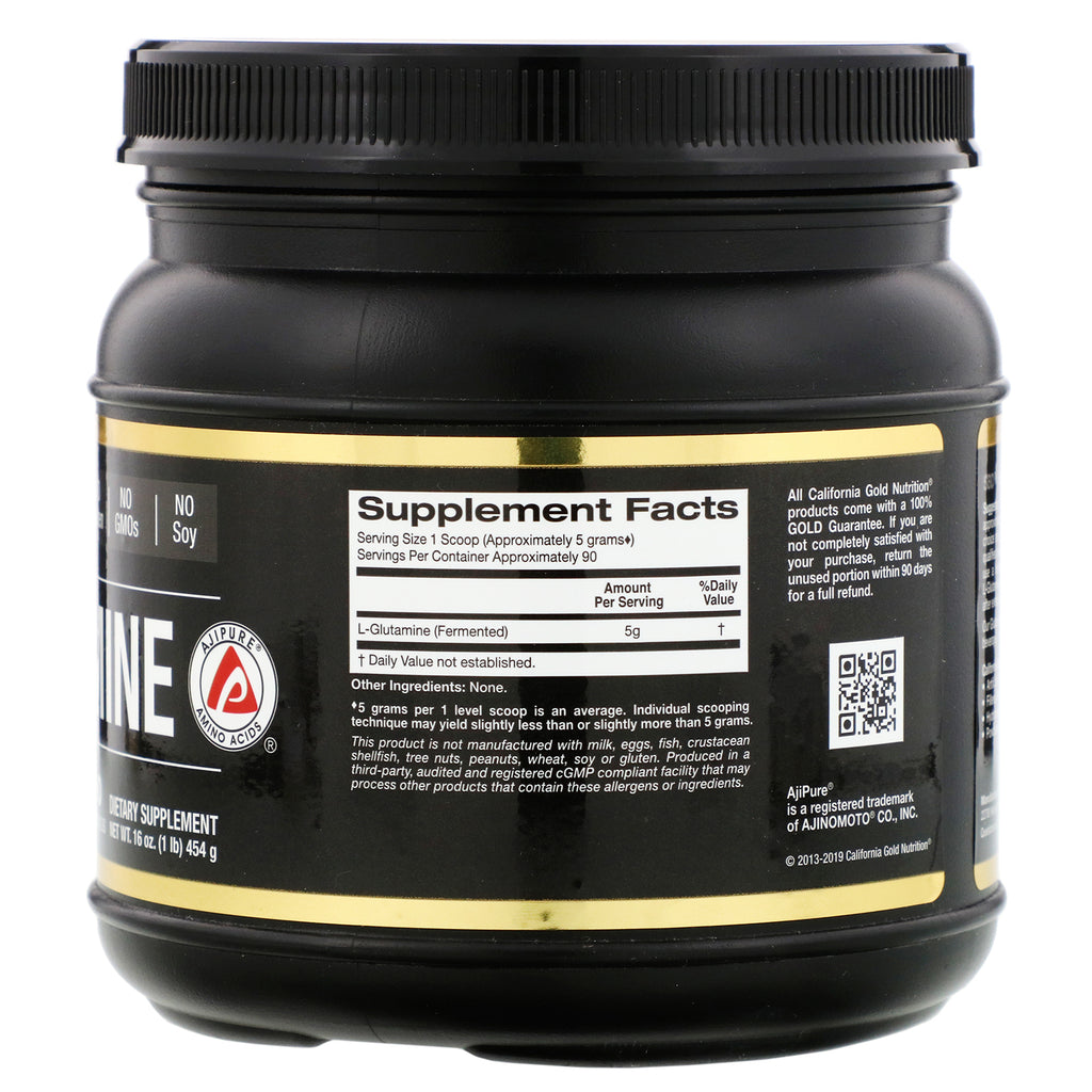 California Gold Nutrition, L-Glutamine Powder, AjiPure, Gluten Free, 16 oz (454 g)