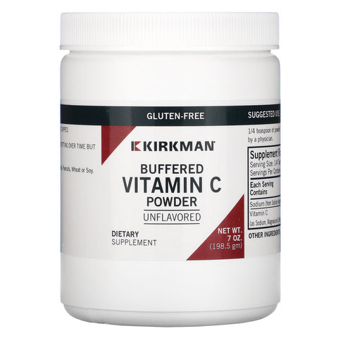 Kirkman Labs, Buffered Vitamin C Powder, Unflavored, 7 oz (198.5 g)