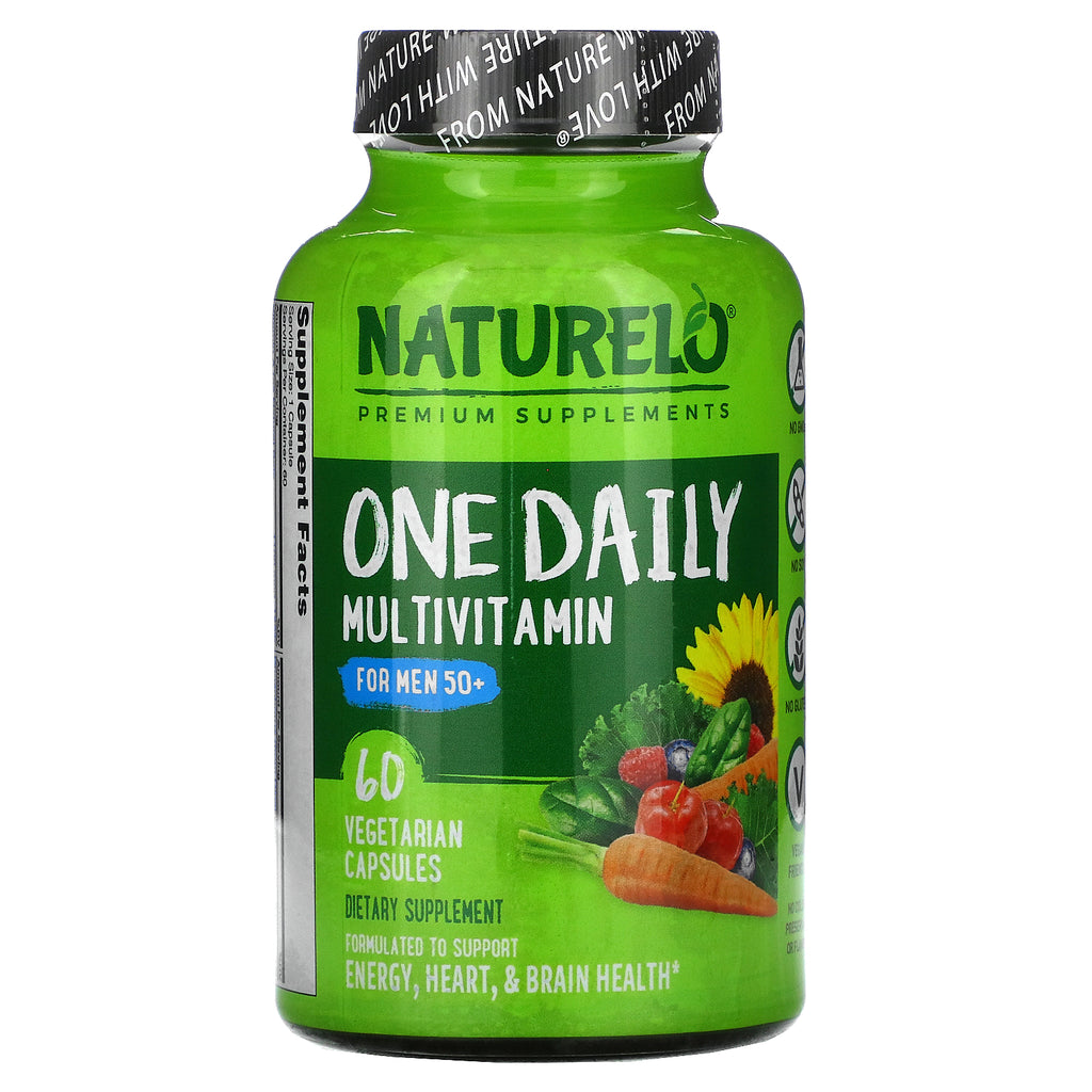 NATURELO, One Daily Multivitamin for Men 50+, 60 Vegetarian Capsules