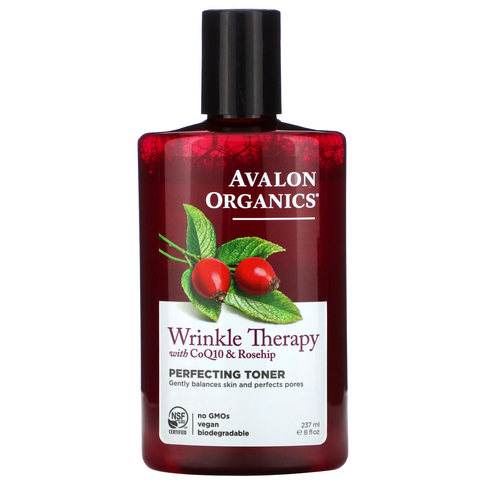 Avalon Organics, Wrinkle Therapy, With CoQ10 & Rosehip, Perfecting Toner, 8 fl oz (237 ml)