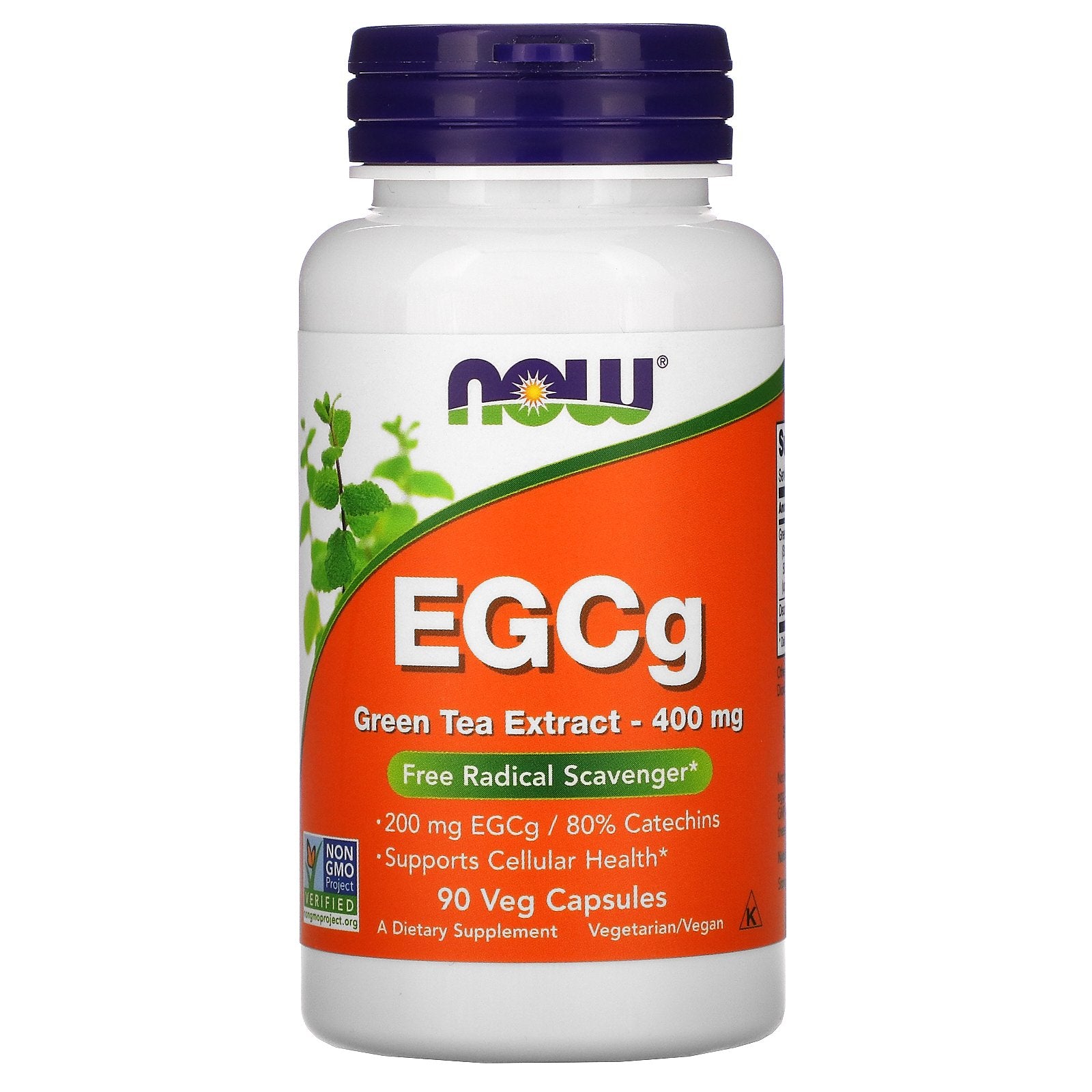 Now Foods, EGCg, Green Tea Extract, 400 mg, 90 Veg Capsules