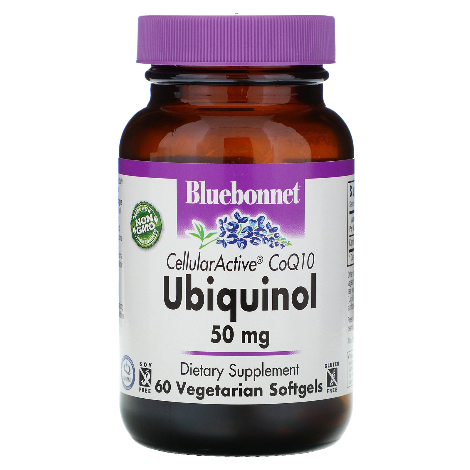 Bluebonnet Nutrition, Ubiquinol, Cellular Active CoQ10, 50 mg, 60 Vegetarian Capsules