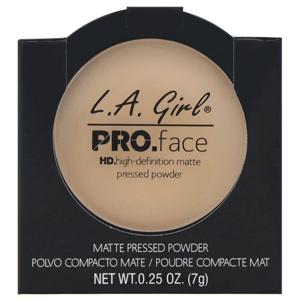 L.A. Girl, Pro Face HD Matte Pressed Powder, Nude Beige, 0.25 oz (7 g)