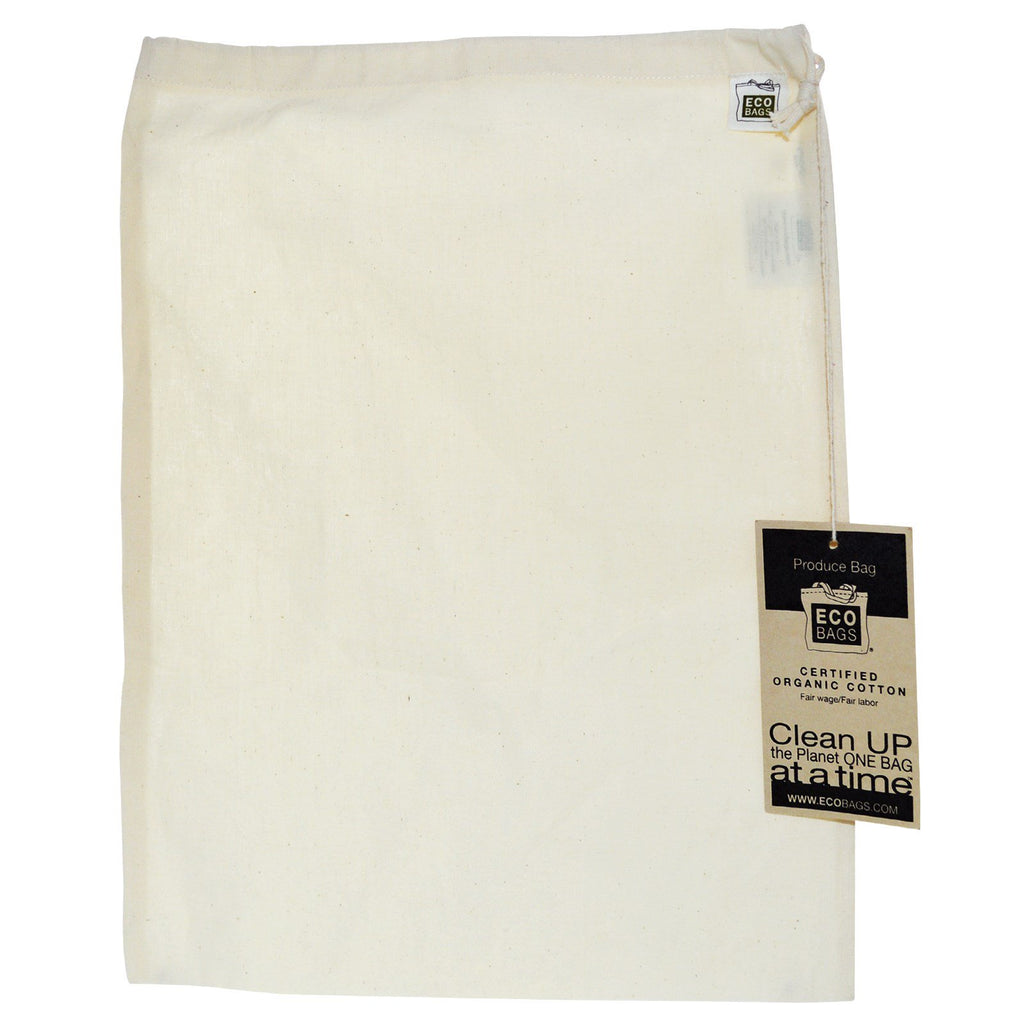 ECOBAGS, Organic Cotton Produce Bag, Large, 1 Bag, 12"w x 15"h