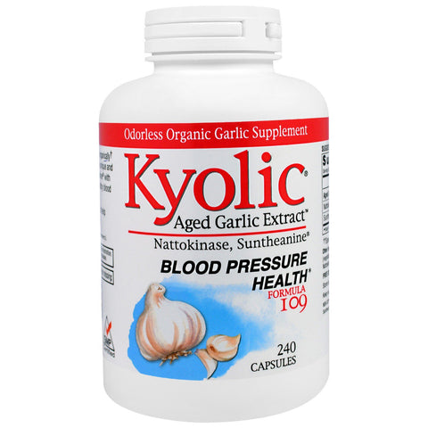 Kyolic, Aged Garlic Extract, Blood Pressure Health, Formula 109, 240 Capsules