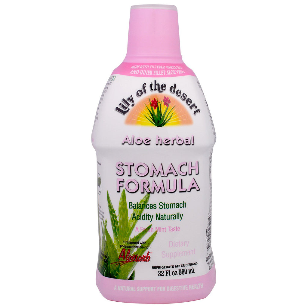 Lily of the Desert, Aloe Herbal, Stomach Formula, Mint, 32 fl oz (960 ml)