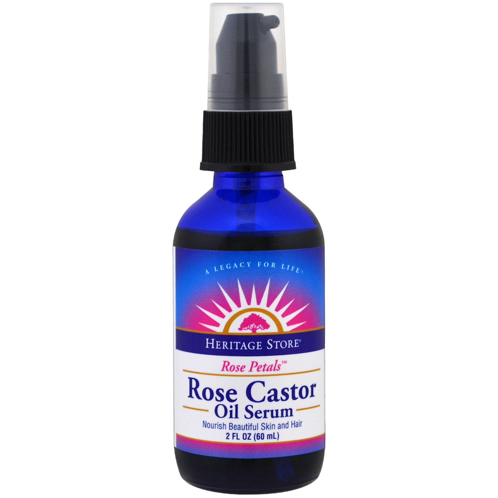 Heritage Store, Rose Castor Oil Serum, 2 fl oz (60 ml)