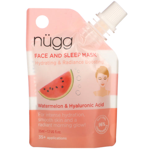 Nugg, Face and Sleep Mask, Watermelon & Hyaluronic Acid, 1.1 fl oz (35 ml)