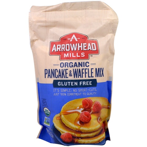Arrowhead Mills, Organic Pancake & Waffle Mix, Gluten Free, 1.6 lbs (737 g)