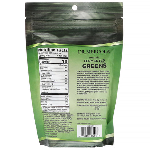 Dr. Mercola,  Fermented Greens, 9.5 oz (270 g)