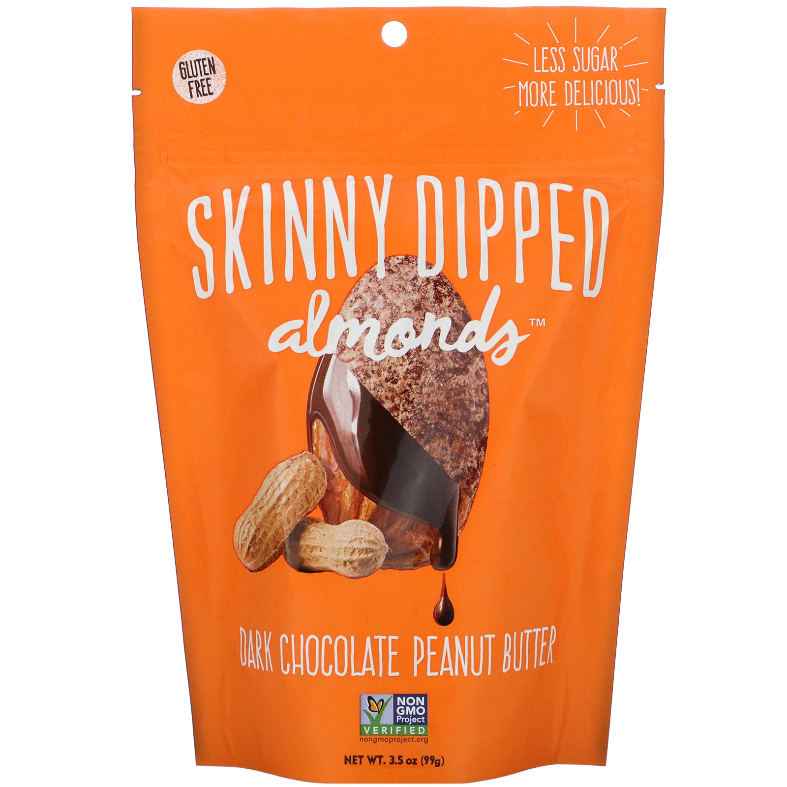 SkinnyDipped, Almonds, Dark Chocolate Peanut Butter, 3.5 oz (99 g)