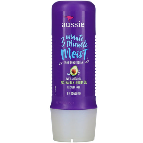 Aussie, 3 Minute Miracle, Moist Deep Conditioner, with Avocado & Australian Jojoba Oil, 8 fl oz (236 ml)