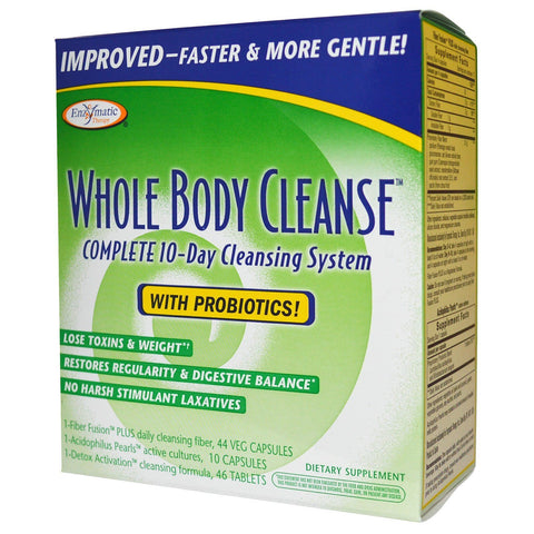 Enzymatic Therapy, Whole Body Cleanse, Complete 10-Day Cleansing System, 3 Part Program